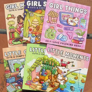 Cute Coloring Book Set, 3/6 Pieces, Rich Patterns, Enjoy Drawing Process, Stress Relief Art, Perfect Gift for Daily Leisure, Graduation, Halloween, Christmas