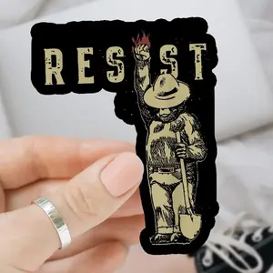 Resist Bear Sticker, Smokey The Bear Resist Sticker, FDT Resist Sticker, Anti Trump Sticker, Political Sticker, Protest Sticker, Resist DOGE
