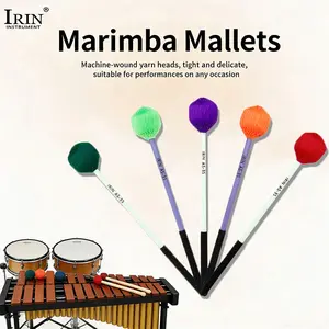 Professional Extra Large Bass Marimba Mallets, Yarn Wrapped Percussion Mallet, Durable Handle, Balanced Weight, Ideal for Students & Schools