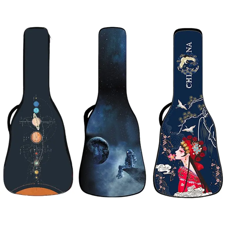 38/39inch Acoustic Guitar Bag，Folk Guitar Backpack，20mm Thick Padding，Waterproof，for Men and Women.