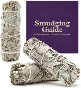 White Sage Bundles - 3 Pack - Sage Smudge Stick for Home Cleansing Incense Healing Meditation and California Smudge Sticks Rituals - 4 Inch