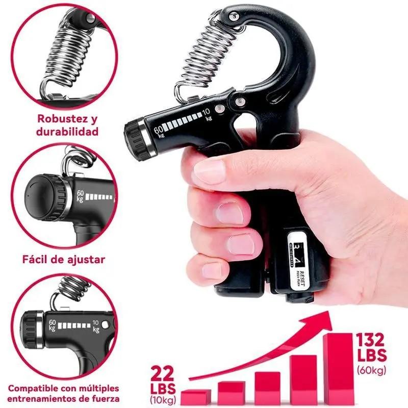 Heavy Duty 60kg Adjustable Grip Strengthener Kit, Forearm Muscle Trainer for Home Gym, Fitness Equipment for Athletes & Romantic Valentine’s Day Gift