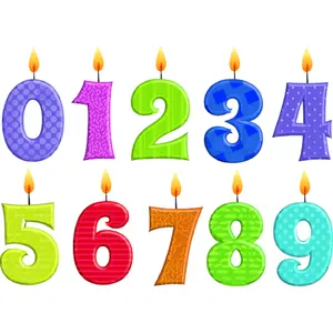 Birthday Candle Window Clings