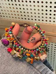 Boho Style Beaded Bracelet, Vintage Trendy Beaded Bracelet, Fashionable Jewelry for Women & Girls, Trendy All-match & Exquisite Jewelry for Birthday Gift, Trendy Bangles, Stackable Bracelet