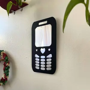 BubblePhone- Retro Phone XOXO Mirror: Y2K Colorful Acrylic Gallery Wall Hanging Decor