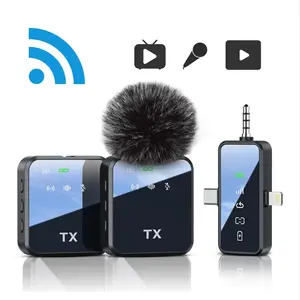 Portable 3-in-1 Microphone for iPhone Android Camera, Wireless Noise Canceling Design, 20H Battery Portable Mic for Daily Video & Content Shooting
