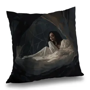 MWW C1PC2020CMWYU6 20 x 20 in. Spider Princess - White Polyester Twill Throw Pillow for Home Decor