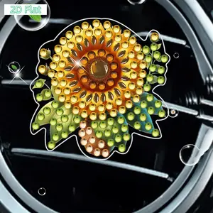 2D FLAT12pcs Diamond Painting Car Aromatherapy Vent Clip Diamond Art Car Air Freshener Vent Clips Bling Air Vent Decorations for Car IDIY Diamond Painting Kit for Adults & Beginners, No Skills Needed. Sparkling Art to Brighten Rooms & Perfect Festive Gift