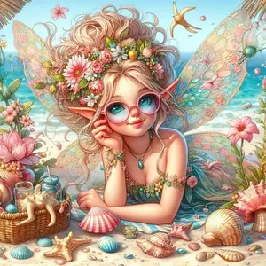 Mermaid Pattern DIY Diamond Arts Colorful Painting Kit without Frame, 5D Diamond Decor Painting by Numbers Kit, DIY Wall Art Decor