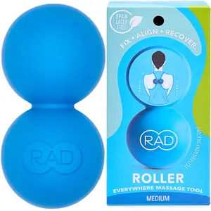 RAD Peanut Massage Ball –  Yoga Deep Tissue Roller Ball – Myofascial Release for Back, Neck, Feet, Psoas & Spine – Suboccipital & Thoracic Trigger Point