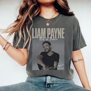 T-shirt Liam Payne Rest in Piece, chemise rétro Liam Payne Tribute, chemise de groupe de musique One Direction, chemise 1D Thanks For Memories, cadeau pour fan