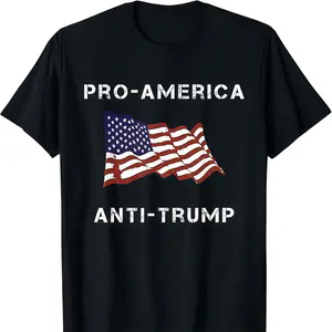 Pro-America anti-Trump U.S. flag T-shirt — printed in the USA