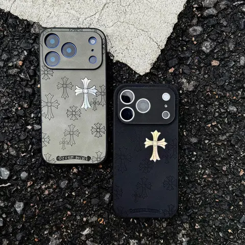 Gradient-Colored Cross-Stitch Leather Shockproof iPhone Case - Durable Protector for iPhone 17 Pro/17/16/15/14/13 Pro Max/13/12/11, Chic High-End Accessory for Men, Protection-Focused Perfect Gift, Iphone13promax