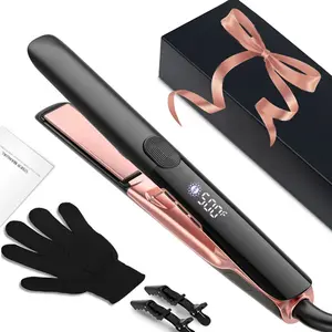 1pc Ion Hair Straightener, 2 In 1 Multifunctional Hair Curler, Straightening Iron, Women's Hair Beauty Tools, Salon Fashion Curling Iron Personal Use Hair Curler Sticker
