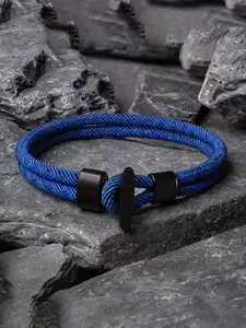 1pc Nautical Nylon Rope Bracelet, Minimalist Maritime Style, Secure Toggle Clasp, Perfect for Men'sOutdoor Adventures & Casual Daily Wear