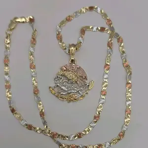 MEXICAN EMBLEM  fashion style gold-plated three colors beautiful design 24"inches