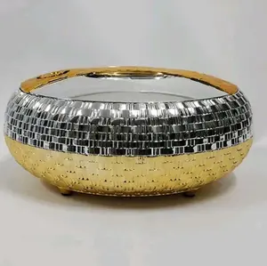 ABS 6L Thermal Food Warmer. Gold and Silver Mosaic Design Bowl.