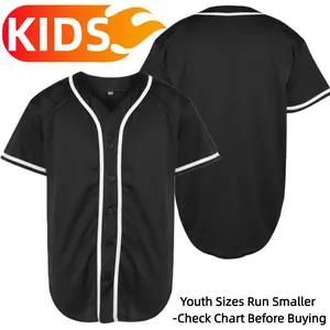 Youth Baseball Jersey, Comfortable Button-Down Design Sports Uniform, Kids Baseball Top, Machine Washable, All Seasons Wearing