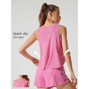 GLOWMODE Cool-Feel Quick-Dry Bonding Hem Reflective Strips Running Active Tank Top Medium Impact Running Jogging Training Gym Workout