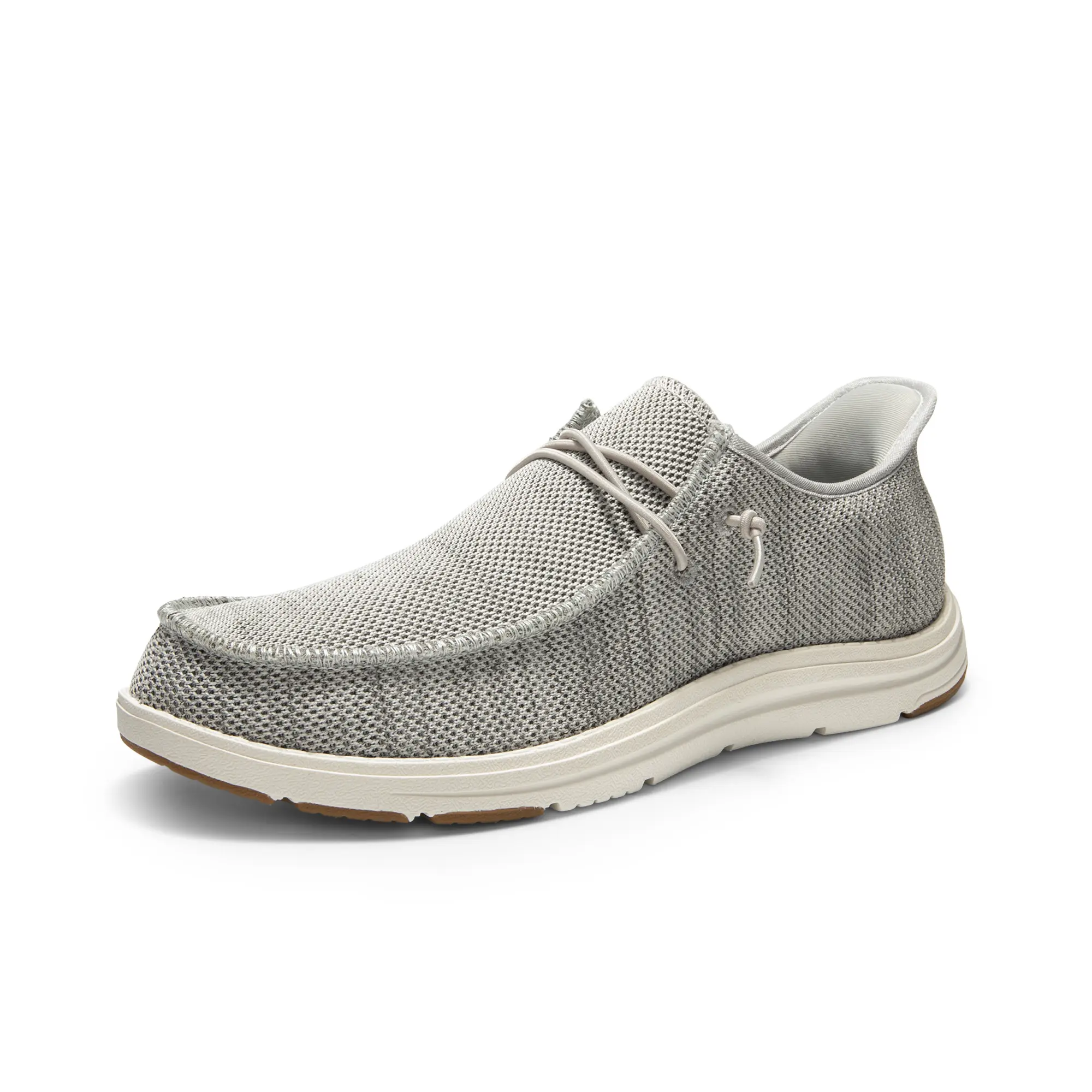 BRUNO MARC Anniversary Men's Minimalist Bungee Slip-On Easy Walk Loafers, Lightweight Hands-Free Breathable Knit Fabric Casual Shoes with Laces & MD-Rubber Sole (TikTok Shop Back to School)