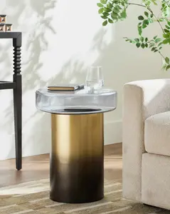 Narsingdi Gold Gradient Glass End Table