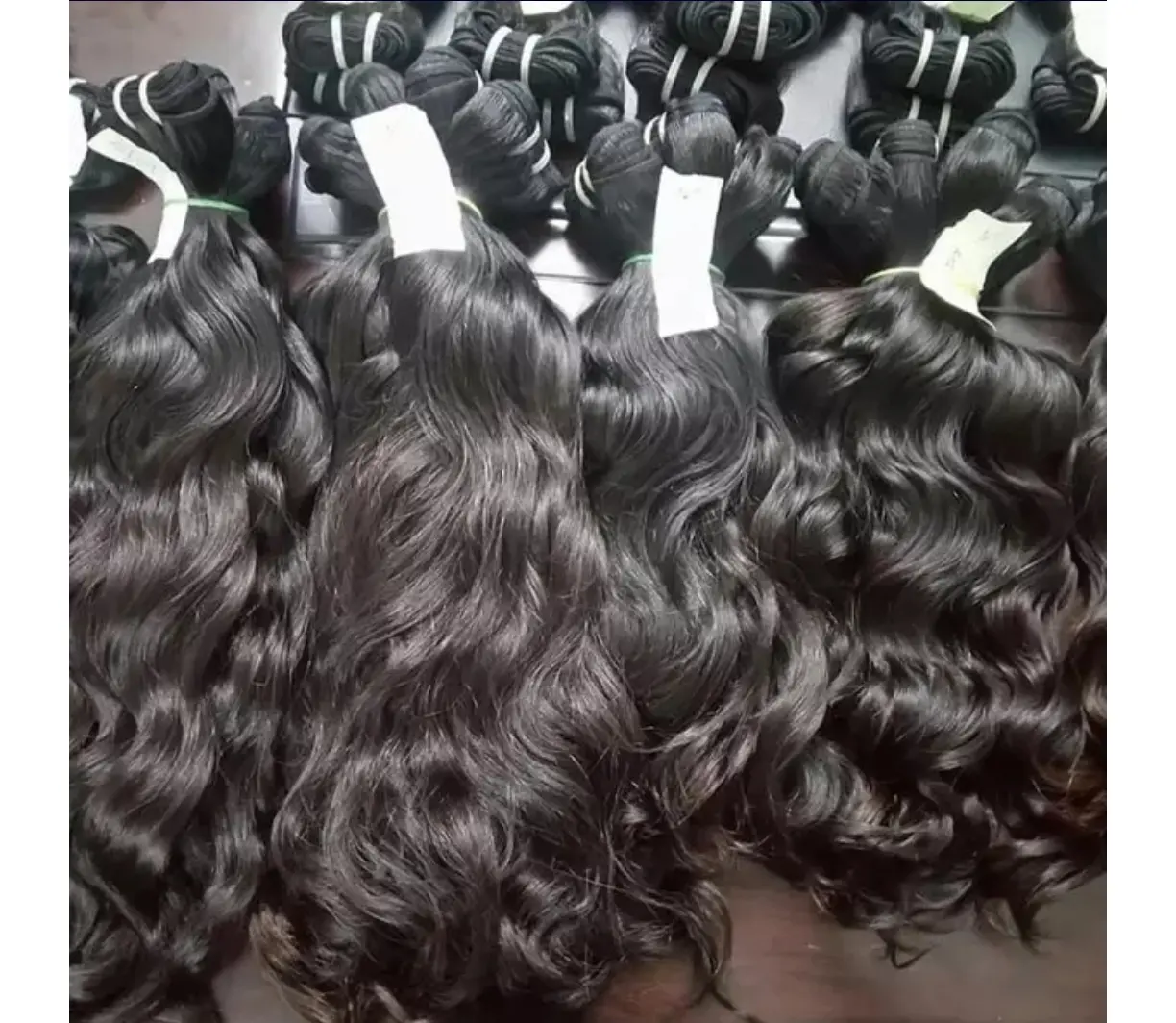 Indian Premium Double Weft Virgin Natural Wavy Hair Bundles Authentic Cuticle-Aligned Hair 3 Bundles