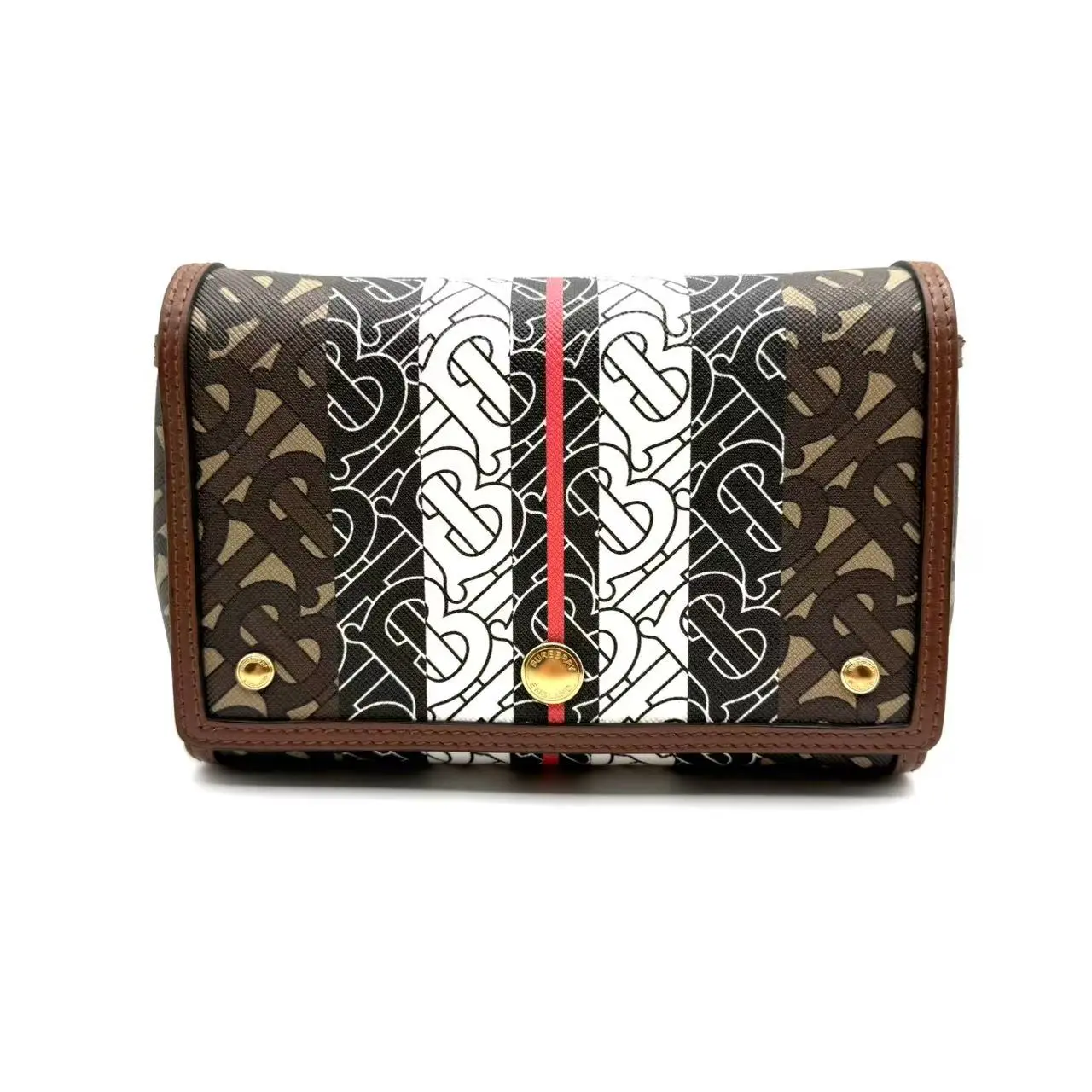 Pre-owned BURBERRY Leather Clutches & Wristlets CALUXB Rowe Wallet On Chain TB Monogram Wallet