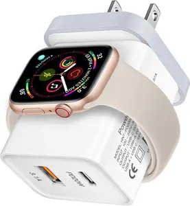 for A-pple Watch Charger, 20W Fast  Block, Portable USB C Wall Charger Power Adapter, Dual Port PD Travel Plug Compatible with iWatch, , , Android,Tablet
