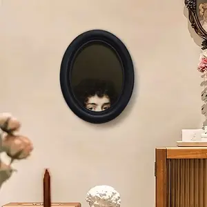 Victorian Style Oval Wood Picture Frame with Hook, Wooden Framed, Wooden Frame, Charming Wall Art for Bedroom and Living Room, Creative Home Decor Gift