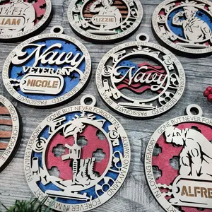Military Ornaments: Navy, Army, Air Force, Coast Guard, Pose and Memorials, Personalized Veteran Gifts