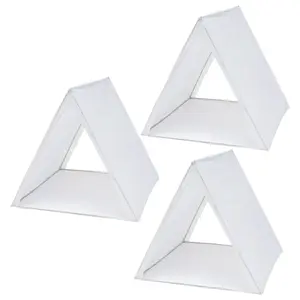 45" x  40"Bulk 3 Pc. White Nonwoven Indoor Sleepover Teepee Tents Kit