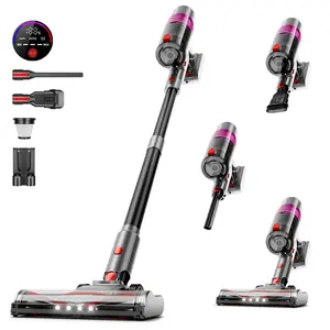 Vacuum Cleaner Self-Standing Touch Screen with LED Headlights Hard Floor & Pet Hair, Multi-Accessories & Long Runtime