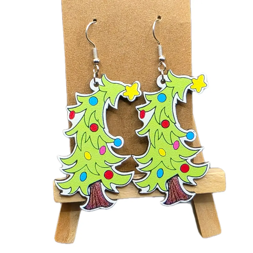 Christmas Tree Earrings - Festive, Lightweight Unisex Costume Jewelry, Perfect for Christmas Jewelry Gifts