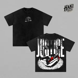 Hiromi Higuruma JJK Anime Double Printed Vintage Washed Tee Unisex Oversize Anime Manga Washed Heavyweight Cotton T-shirt