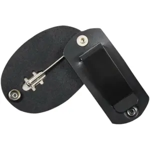 Rothco Leather Clip-On Badge Holder with Swivel Snap - Black 1133, 3 5/8 x 2 5/8 Inches, Secure Snap Closure, Durable Leather, Ideal for Law Enforcement