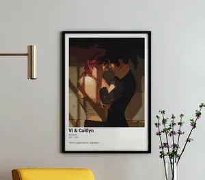 Vi & Caitlyn Arcane Wall Art - 'Don’t Sugarcoat It, Cupcake' Quote Poster - League of Legends Digital Vector Print - No Frame