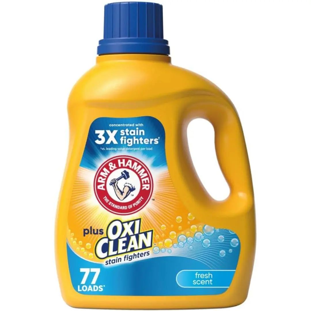 Arm & Hammer Plus OxiClean Fresh Scent, 77 Loads Liquid Laundry Detergent, 100.5 Fl oz