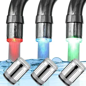 Temperature Sensitive Faucet Light 3 Color Changing LED for Kitchen Bathroom Tap Water Safety Gift for Her
