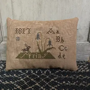 Bunny ABC Cross Stitch Pillow