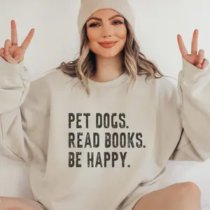Book Sweatshirt, Book Lover Gift, Bookish Reading Crewneck, Book Club Shirt, Bookworm Apparel, Librarian Hooide, Books and Dogs Pullover
