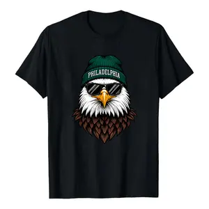 Funny Eagles Graphic T-shirt, 100% Cotton Unisex Football Team Game Day Tee for Fan