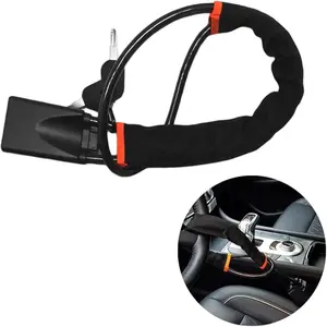 Car Steering Wheel Safety Belt Lock with 2 Keys  Car Anti-Theft Device Seat Belt Lock, Car Security Lock For Most Vehicles Trucks SUVs Car Accessories