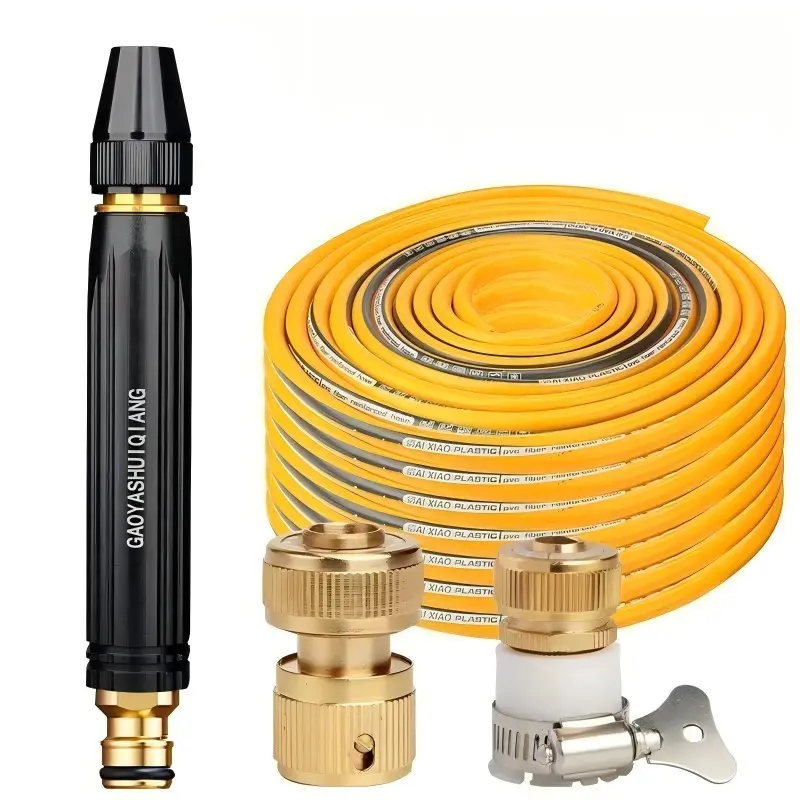 1 home car wash kit, including 2 connectors and a 15-meter hose; car wash equipment; Car Wash Tool; efficient cleaning; compact and lightweight; adjustable water pressure; car wash nozzle; Car Wash Set