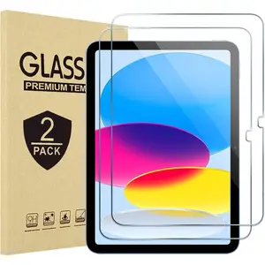 [2 Pack] Screen Protector For iPad 11th(A16)/10th Generation10.9 inch 2025/2022, Tempered Glass Film Guard For iPad 11th 10th Gen Anti-Scratch 9H Hardness Bubble-free Clear Support  ID & Stylus Pen