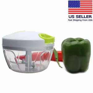 Multi-Functional Food Chopper Vegetable Fruit Slicer Onion Dicer 16OZ Container Bowl Kitchen
