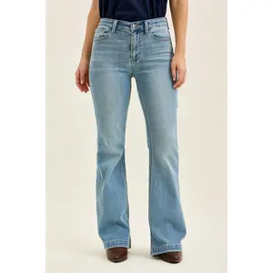 Judy Blue Mid Rise Flare Denim Jeans 82718 - 3 Inseam Options, Spandex, Cotton