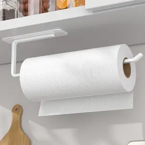 Under Cabinet Paper Towel Holder - Adhesive & Drilling Options - Upgraded Aluminum Wall Mount Towel Rack for Kitchen