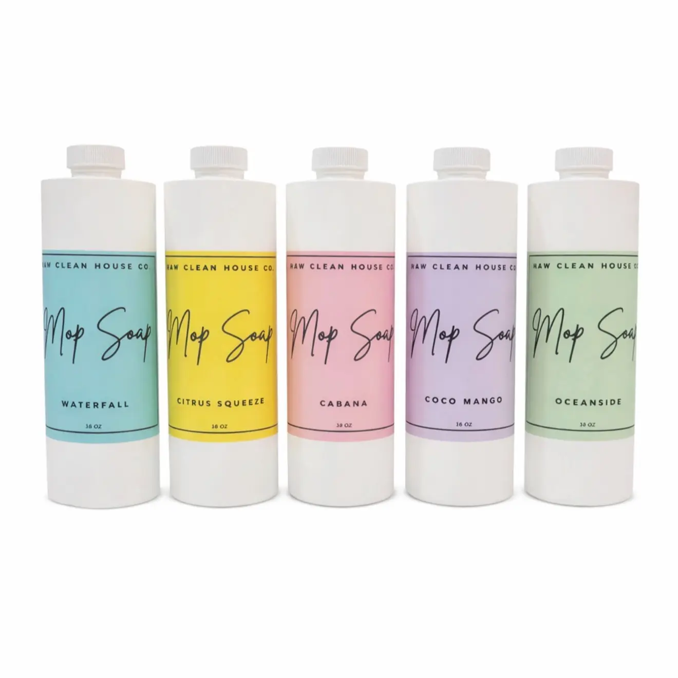 Summer Pack Mop Soap - 16oz Bottles 5 Pack Cleaning Set
