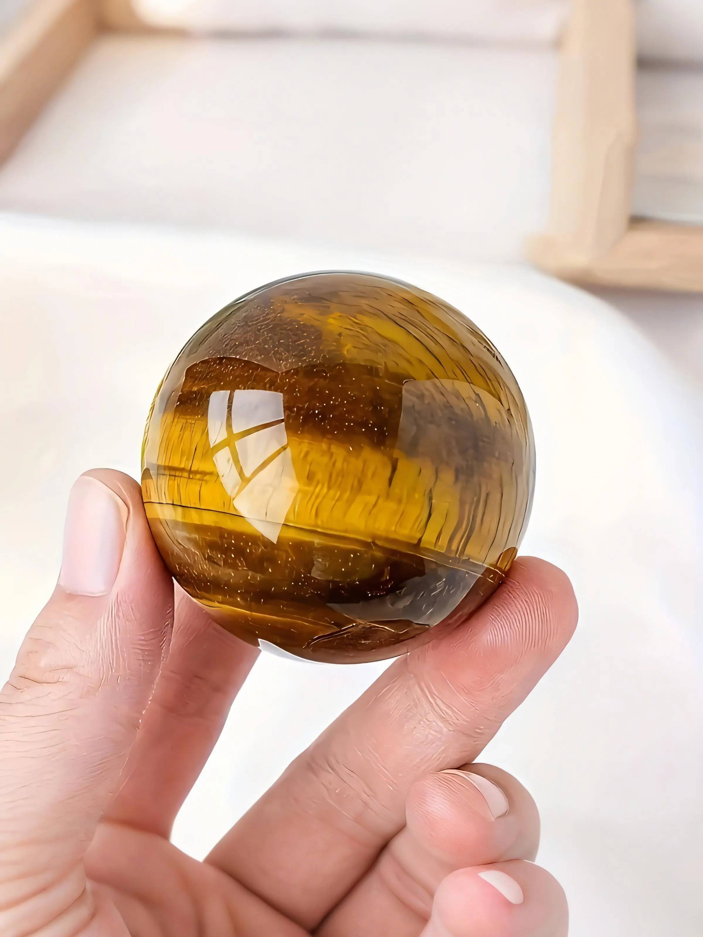 Polished Mini Gemstone Round Ball, Natural Crystal Sphere, Tumbled Chakra Reiki Crystal Ball, Chakra Healing Crystals, Fengshui Decorations, Hand Therapy, Exercise, and Stress Relief