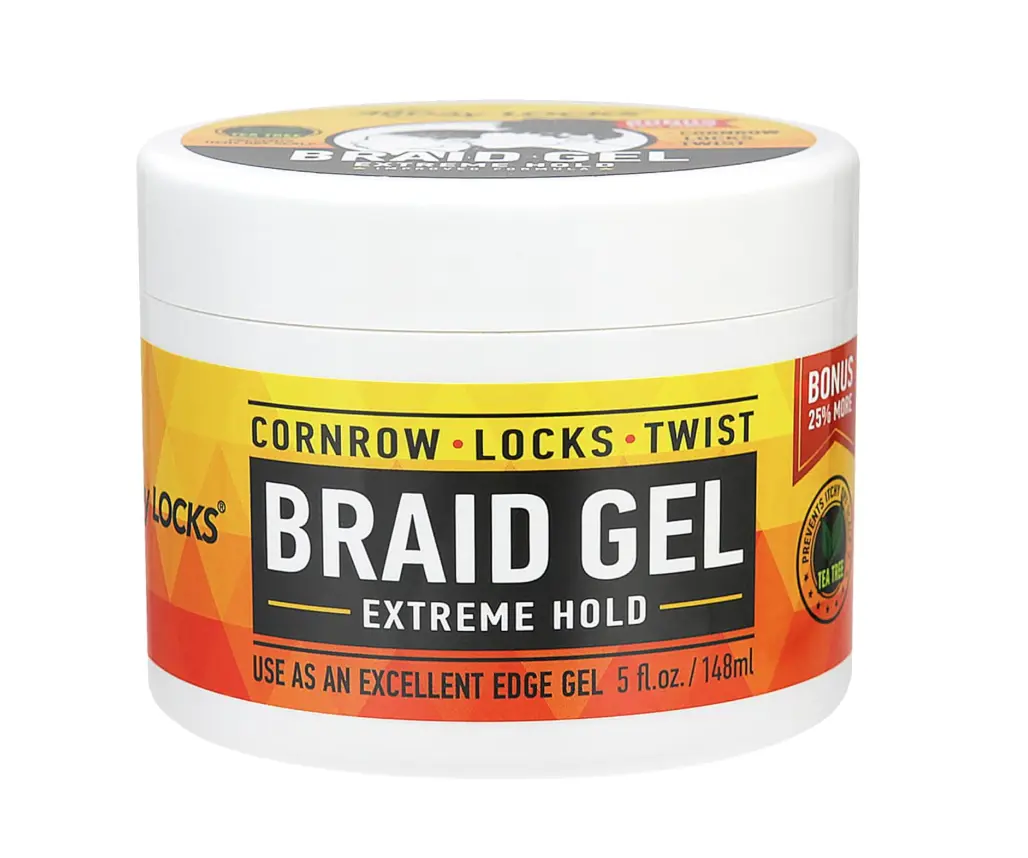 Extreme Hold Braiding Gel (Unisex Hair Styling Product) - 5 oz Salon Formula with Tea Tree & Peppermint Oil, Moisturizing Beauty Product to Detangle, Fight Frizz, Define Natural Curls, Create Flawless Twists & Locs